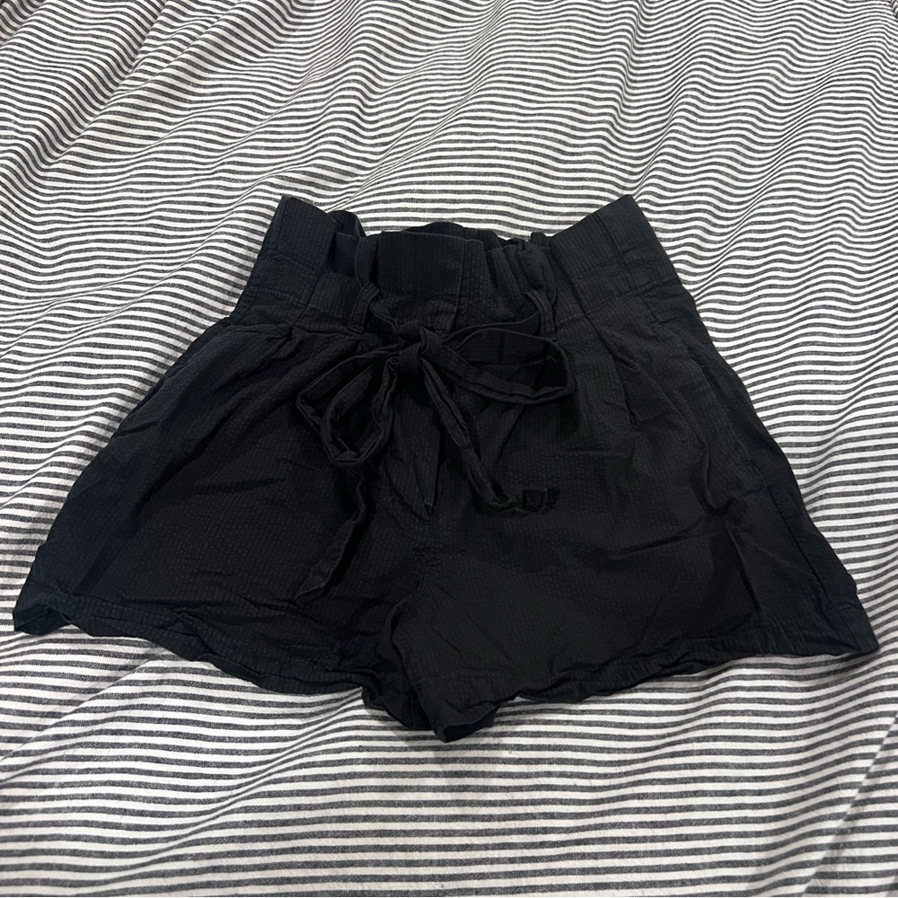 J. Crew Women's Black Tie Shorts